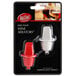 A package of red and white Tablecraft wine pourers with aerators and built-in screens.