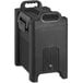 A black plastic container with handles.