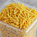 A plastic container of Barilla Gemelli Pasta.