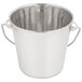 An American Metalcraft stainless steel pail with two handles.