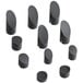 A group of black AvaMix hole covers.