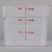 Cambro 6SFSCW135 6 Qt. Clear Square Polycarbonate Food Storage Container with Winter Rose Gradations