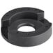 A black circular rubber retainer nut with an open hole.