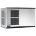 A Scotsman air cooled stainless steel ice machine with vents.