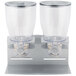 Zevro KCH-06149 Professional Silver Double Canister Dry Food Dispenser