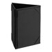 A black folder with corner picture pockets on the front.