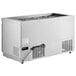 An Avantco stainless steel refrigerated salad bar with a door open.