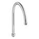 An 8" silver gooseneck faucet spout.