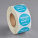 a roll of sealable labels