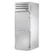 A white rectangular True holding cabinet with a white door and black handle.