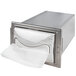 A San Jamar stainless steel napkin dispenser with a clear face.