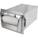 A stainless steel San Jamar napkin dispenser with a window.