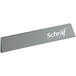 A grey rectangular Schraf polypropylene blade guard with white text.