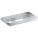An Avantco stainless steel rectangular tray with a handle.