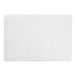 A white rectangular paper placemat with scalloped edges.