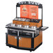 A Vollrath 6-Series Deluxe Soup Merchandiser Cart with pots of hot soup on it.