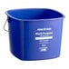 A blue 8-quart multi-purpose cleaning pail with a metal handle.