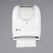 A white San Jamar Tear-N-Dry Summit hands free roll towel dispenser.