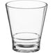 a clear glass with a white background