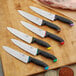 several knives on a table