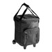 A black ServIt cooler bag with wheels.