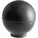 A black round handle with a white background.