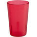 A close-up of a red plastic cup.