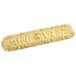 A yellow Rubbermaid dust mop with a handle and fringes.