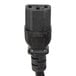 A close-up of a black 6' power cord with a NEMA 5-15P plug.