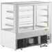 a white refrigerator with glass doors