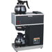 Bunn 33200.0015 VPR Black 12 Cup Pourover Coffee Brewer with 1 Upper and 1 Lower Warmer and 2 Glass Decanters - 120V