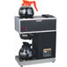 Bunn 33200.0015 VPR Black 12 Cup Pourover Coffee Brewer with 1 Upper and 1 Lower Warmer and 2 Glass Decanters - 120V
