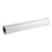 A roll of clear plastic bags on a white background.