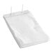 A white plastic bread bag on a wicket dispenser.