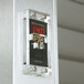 The digital temperature display inside a Traulsen Correctional Roll In Refrigerator.