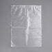 A close-up of a white Choice LDPE slider top bag.