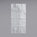 A clear plastic bag with a white background.