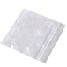 A clear plastic Choice zip top bag on a white background.