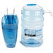 A large blue plastic container with a handle.