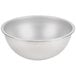 A silver Vollrath stainless steel mixing bowl.