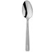 An Oneida Park Place stainless steel serving spoon with a black handle.