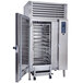 A large stainless steel Alto-Shaam commercial blast chiller with a door open.