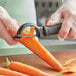 a carrots on a wooden surface