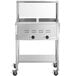 An Avantco stainless steel mobile electric steam table on a counter.