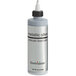 A metallic silver bottle of Chefmaster airbrush color with a black cap.