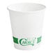 A white EcoChoice paper hot cup with a green logo.