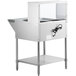 An Avantco electric steam table with a glass sneeze guard.