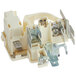 A Bunn 120V white plastic compressor relay with metal screws.