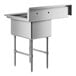 A Regency stainless steel one compartment commercial sink with left drainboard.