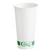 A white EcoChoice paper hot cup with green text.